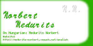 norbert medurits business card